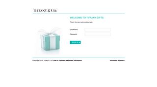 Tiffany Client Login - Client Admin - Tiffany Gift Portal