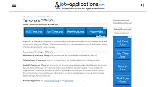Tiffany's Application, Jobs & Careers Online - Job-Applications.com
