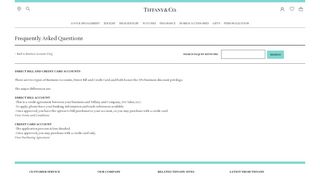 Tiffany & Co. | Frequently Asked Questions | Business Accounts FAQ ...