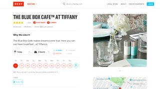 Book Your The Blue Box Cafe™ at Tiffany Reservation With Resy