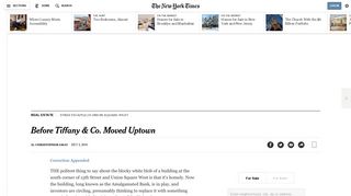 Before Tiffany & Co. Moved Uptown - The New York Times