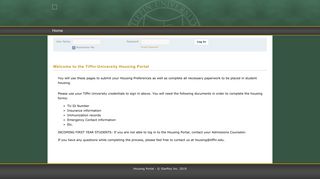 Tiffin University - Welcome to the Tiffin University Housing Portal