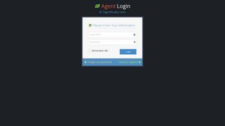 Agent Login Page - TigerRoutes.com Admin