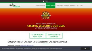 Golden Tiger Casino - Casino Rewards Mobile Member Casino