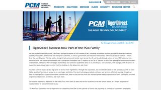 TigerDirect Business Now Part of the PCM Family - PCM.com