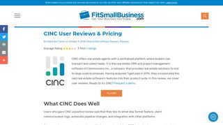 CINC User Reviews, Pricing, & Popular Alternatives - Fit Small Business