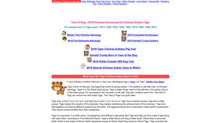 2018 Chinese Horoscope Tiger, Chinese Zodaic Tiger Prediction ...