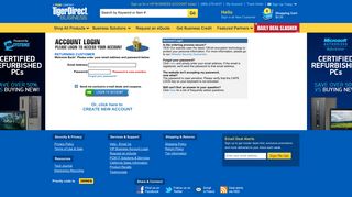 Order Login - TigerDirect.com