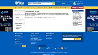 Small Business Services at TigerDirect.com