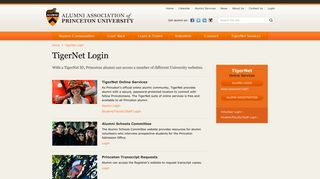 Alumni Association of Princeton University - TigerNet Login