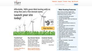 Tiger Technologies: Reliable Web Hosting with a Free Domain Name