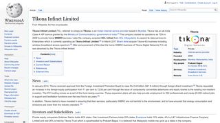 Tikona Infinet Limited - Wikipedia