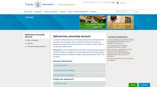 Tilburg University - Self-service university account
