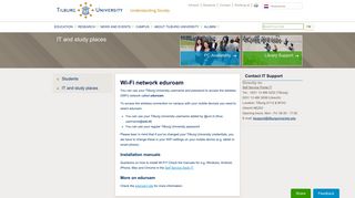 Tilburg University - Wi-Fi network eduroam