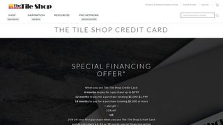 Credit & Financing - The Tile Shop