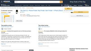 Amazon.com: Customer reviews: Tile (Gen 2) - Phone Finder. Key ...