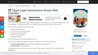 Tilgin Login: How to Access the Router Settings | RouterReset