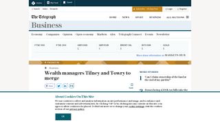 Wealth managers Tilney and Towry to merge - Telegraph