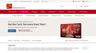 Tim Hortons Rewards | Credit Cards | CIBC - CIBC.com