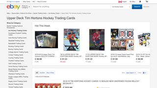 Upper Deck Tim Hortons Hockey Trading Cards | eBay
