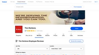 Tim Hortons Employee Reviews - Indeed