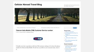 Telecom Italia Mobile (TIM) Customer Service number - Cellular Abroad