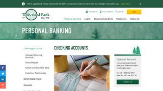 Checking Accounts > Timberland Bank