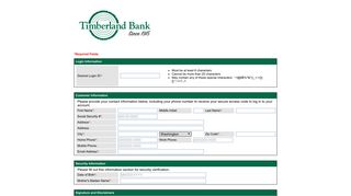 Enroll in Online Banking - Timberland Bank