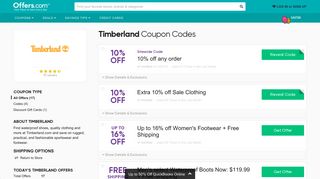 10% off Timberland Coupons & Coupon Codes 2019 - Offers.com