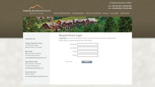 Request Owner Login | Timbers Bachelor Gulch