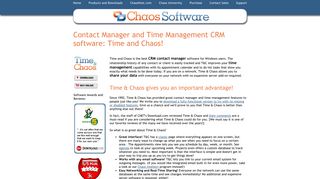 Contact Management software: Time and Chaos
