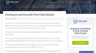 Clocking In and Out with Time Clock Wizard