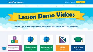 Online Curriculum Demos - Interactive Learning ... - Time4Learning