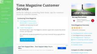 Time Magazine customer service - GetHuman