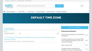 Default Time Zone - Neto