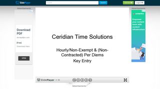 Ceridian Time Solutions Hourly/Non-Exempt & (Non- Contracted) Per ...