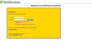 the OPS Online Scheduler! - Sign-in