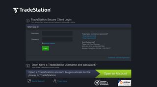 TradeStation Secure Client Login