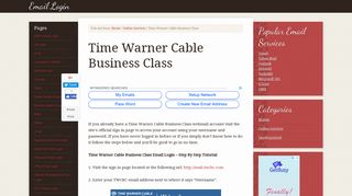 Time Warner Cable Business Class Email Login – TWCBC Webmail ...