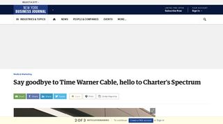 Charter Communications, Time Warner Cable deal closes - New York ...