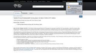 'REMOTE DVR MANAGER' AVAILABLE IN NEW YORK CITY AREA