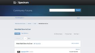 Solved: Web Mail Slow As Ever - Welcome to the Forums - Time ...