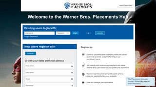 Welcome to the Warner Bros. Career Center - Register or Login