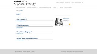 Login | Time Warner Supplier Diversity