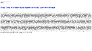 Free time warner cable username and password hack - War Poetry