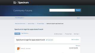 Solved: Spectrum tv login for apps doesn't work - Welcome to the ...