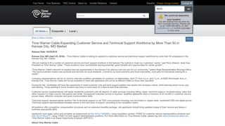 Time Warner Cable Expanding Customer Service and Technical ...