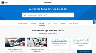 Account Support - Spectrum.net