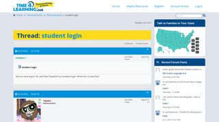 student login - Parent Community and Forum