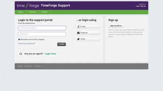 Login to the support portal - TimeForge Support